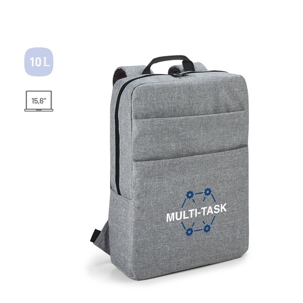 GRAPHS BPACK. Ruksak za laptop od 600D poliester visoke gustoće 15'6" - Tamno Siva