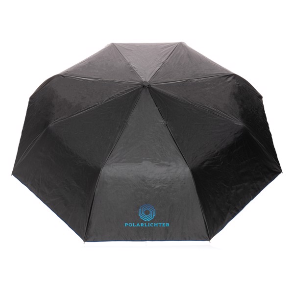 21" Impact AWARE™ RPET 190T Pongee dual colour mini umbrella - Blue