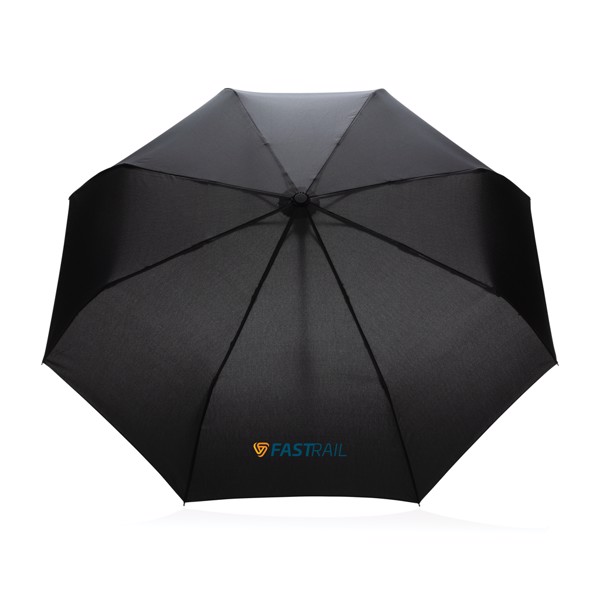 21" bambus auto-open/close deštník Impact ze 190T RPET AWARE - Černá