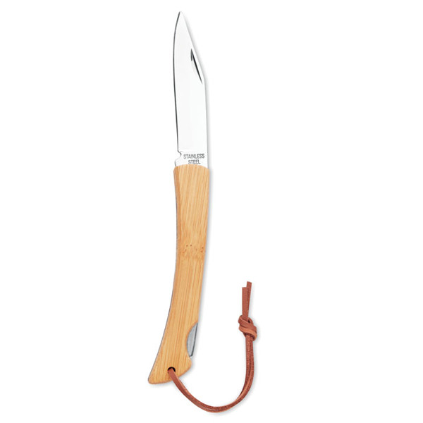 Foldable knife in bamboo Mansan