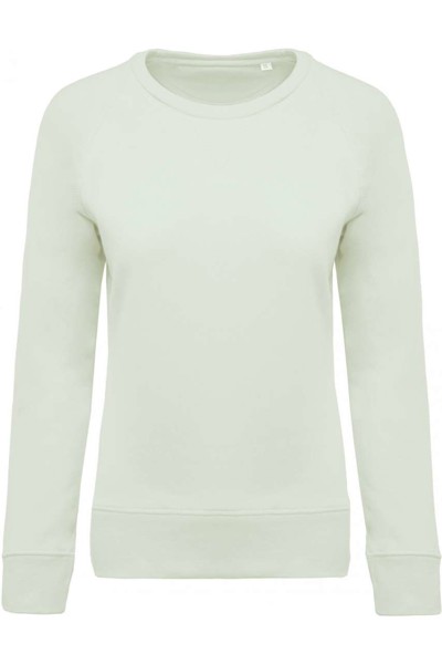 Ladies’ Organic Cotton Crew Neck Raglan Sleeve Sweatshirt - Sage / XS