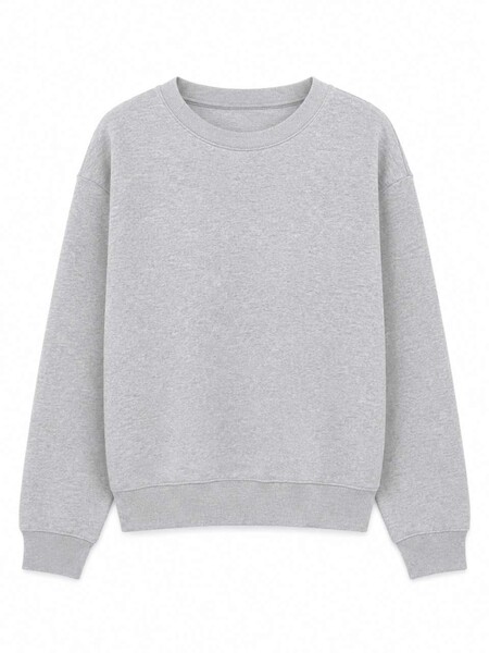 Womens Regular Sweatshirt - Grey Melange / XL