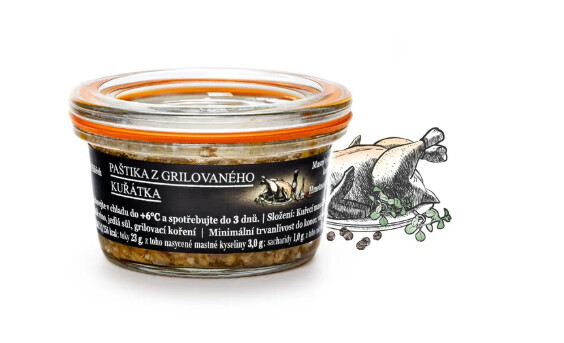MINI Paštéta z grilovaného kuriatka 50g