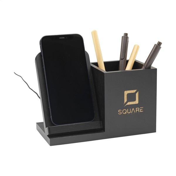 Bamboo Boss 15W charger/pen holder - Black