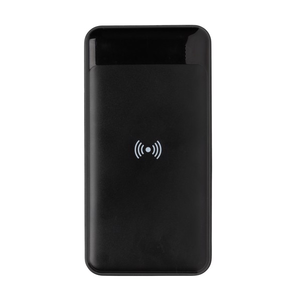 Powerbank 8000 mAh avec induction en plastique recyclé RCS - Noir