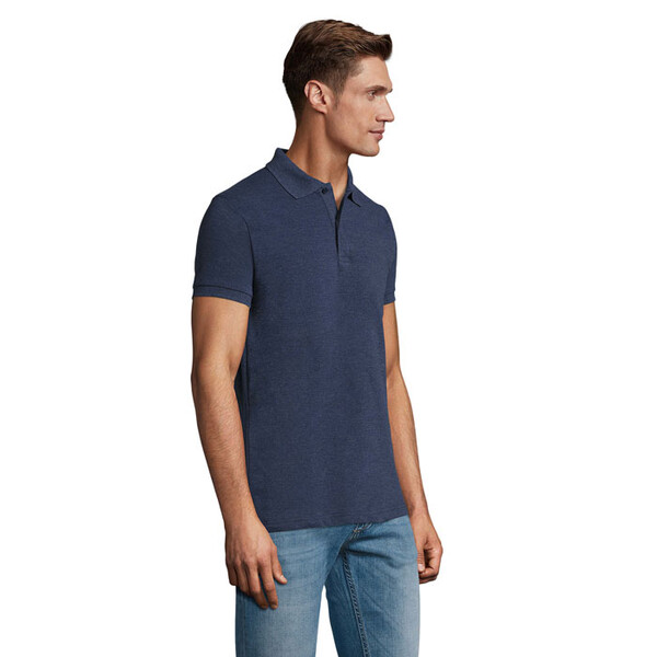 PERFECT MEN Polo homen 180g - Denim Dois TonsXXL