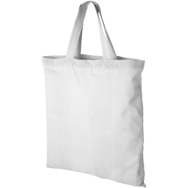 Virginia 100 g/m² cotton tote bag short handles - White