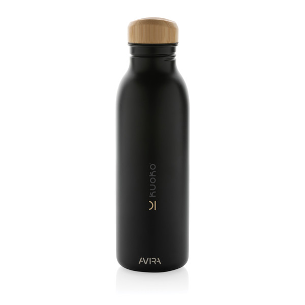 Avira Alcor RCS Re-steel single wall water bottle 600 ML - Black