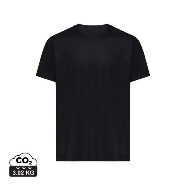 Iqoniq Tikal športna majica s kratkimi rokavi, recikliran poliester, 150 g/m² - Črna / 2XL