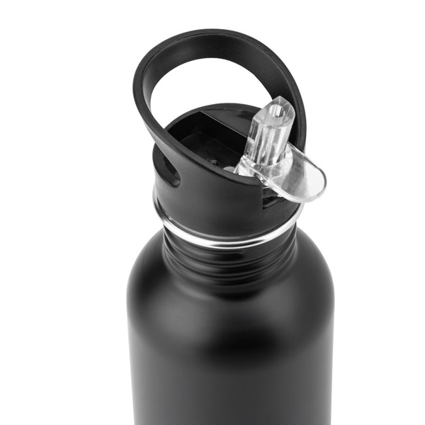 EDBERG. Jednostěnná láhev z nerezové oceli - Černá