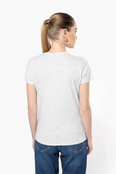 Ladies' Short-Sleeved V-Neck T-Shirt - White / S