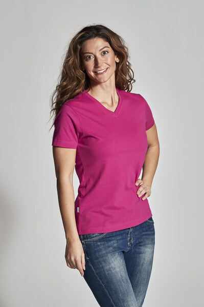 Cottover Gots T-shirt V-neck Lady white S