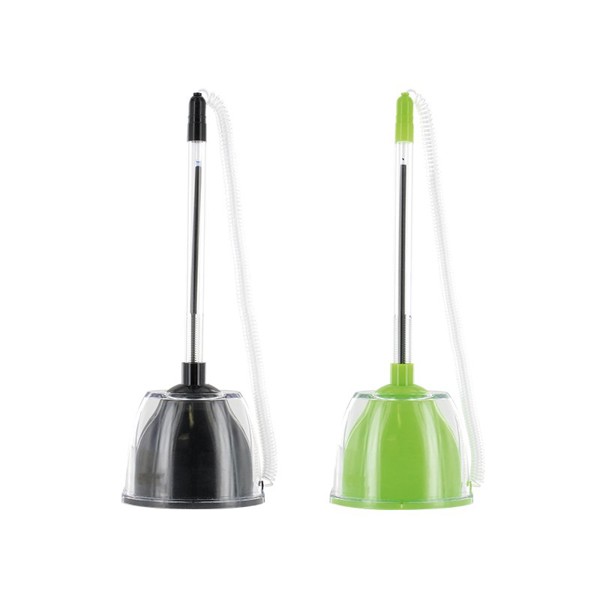 STYLO BILLE DE COMPTOIR SUR SOCLE AVEC RESSORT - Noir