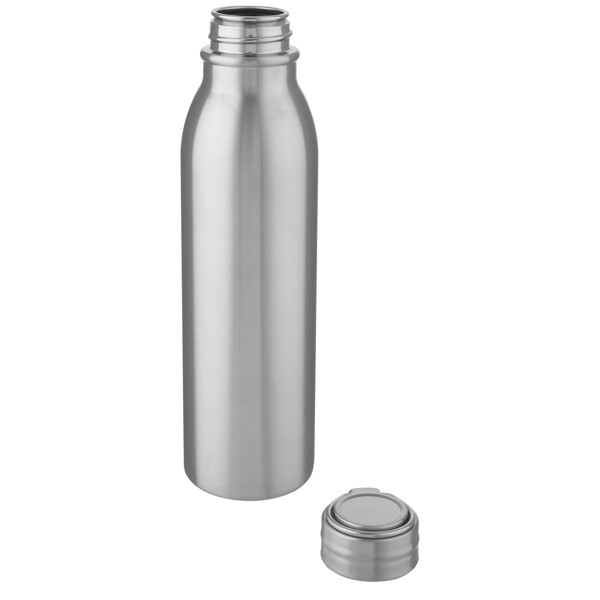Garrafa desportiva de 700 ml de aço inoxidável com alça de metal "Harper" - Prateado