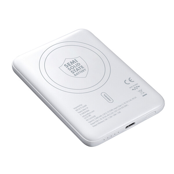 Powerbank sans fil magnétique 15W WATTRON PLUS V - blanc