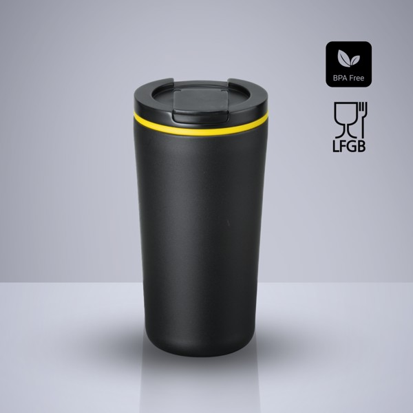 Dynamic Coffee Mug With Copper Layer, 370 ml - Yellow