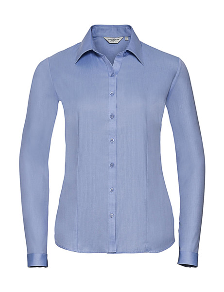 Ladies'LS Herringbone Shirt - White / 3XL (46)
