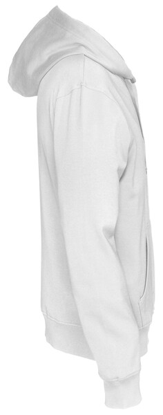 Cottover Gots Full Zip Hood Man white XXL