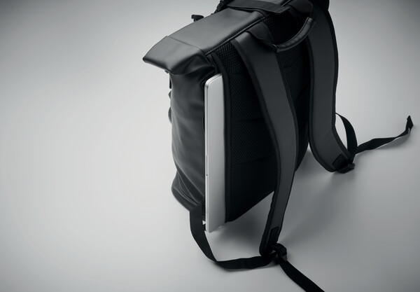 Sac à dos enroulable en PU Bai Roll - Noir