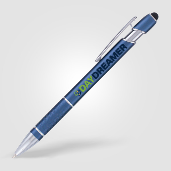 Stylo Prince Mat Stylet - Bleu / Jet d’encre 4 couleurs