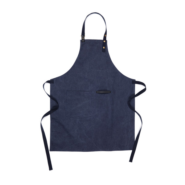 VINGA Tablier en toile recyclée GRS Tome - Bleu Marine