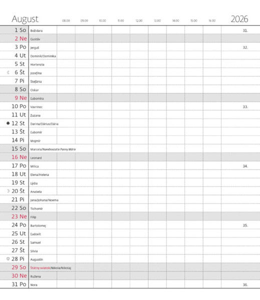 Mesačný diár Torino 2025, vreckový 