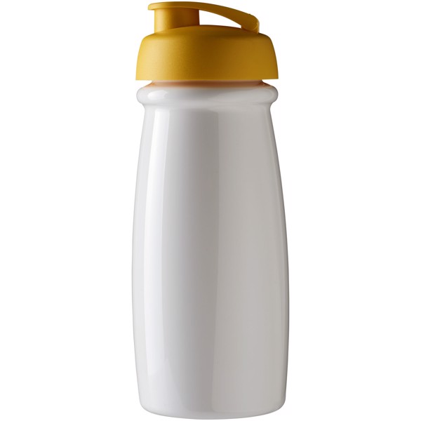 Sportovní láhev s vyklápěcím víčkem H2O Pulse® 600 ml - Bílá / Žlutá