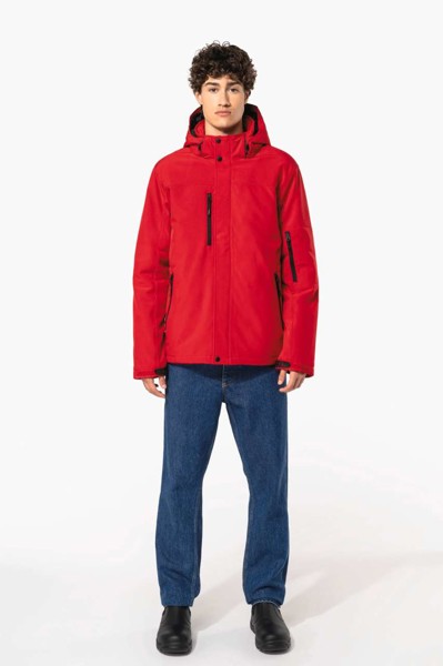 Men's Hooded Softshell Lined Parka - Titanium / XL