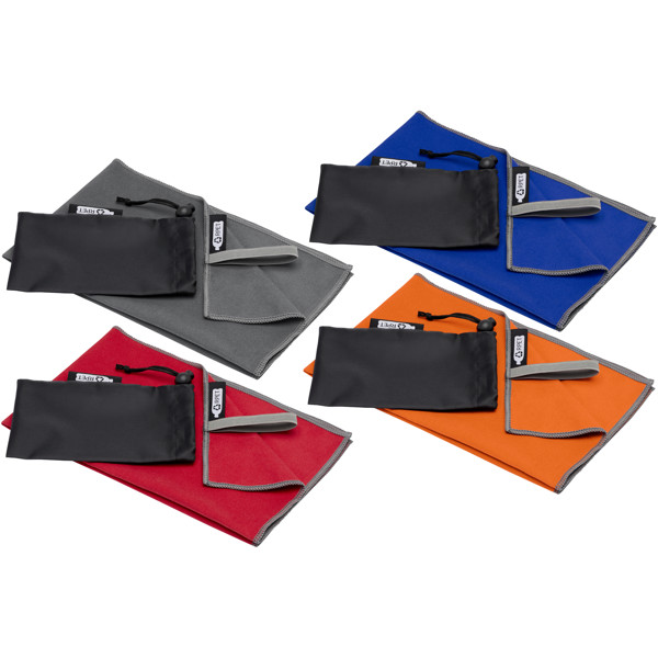 Serviette Pieter certifiée GRS ultra-légère et à séchage rapide 30 x 50 cm - Rouge