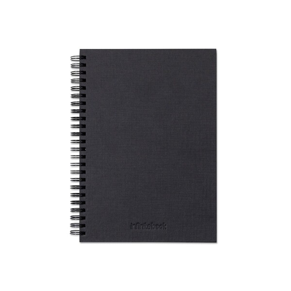 STARTER KIT INFINITEBOOK A5 PLANNER TEXTURE. Kit comprising "Infinitebook" with hard cover, 1 cleaning kit, 1 marker and 1 ballpoint holder