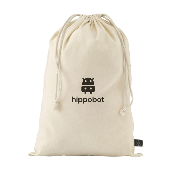 Gift Pouch Naturel GRS Recycled Cotton (150 g/m²) L