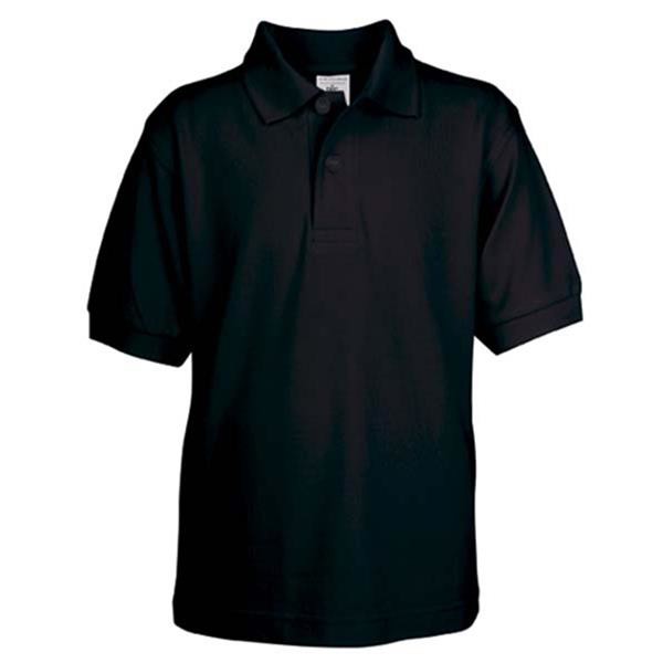 Polo B&C Safran Kids 180G - 100% Algodão (Investindo Em Better Cotton) - Preto / 7_8
