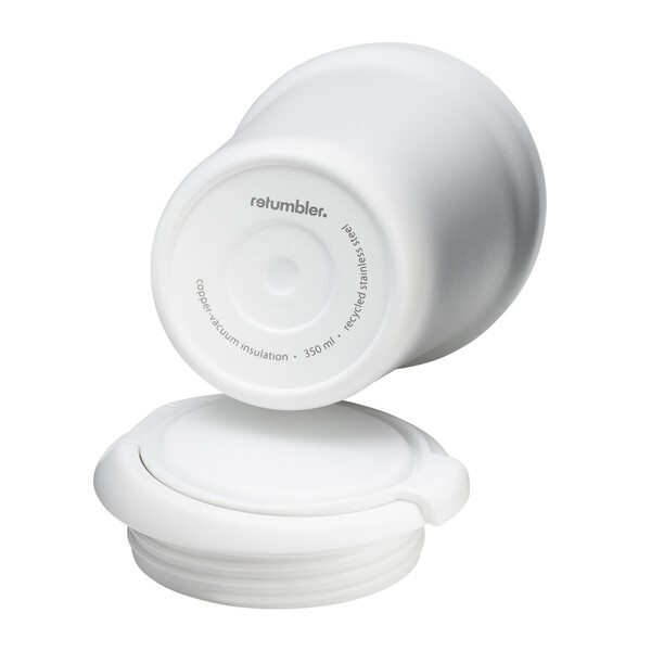 Thermo mug VIVERO STEEL - white
