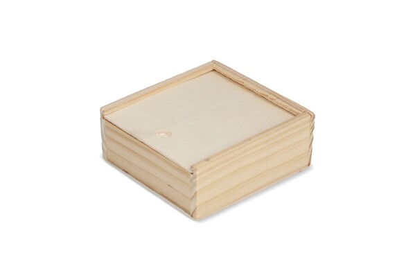 Set Tic Tac Toe dans une boîte en bois - Bois