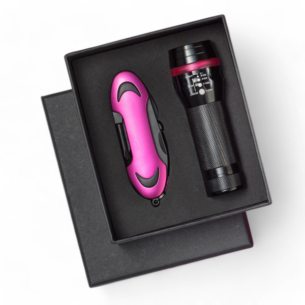 COFFRET COLORADO I, TORCHE ET COUTEAU - Rose