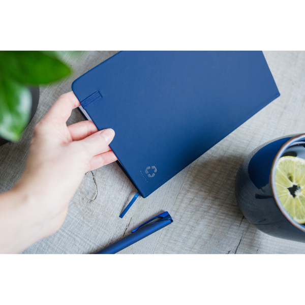 Notebook A5, recycled PU | Roderick - white
