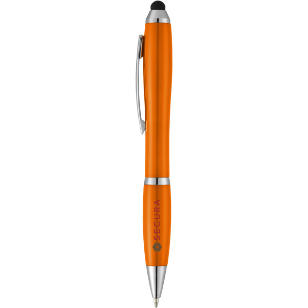 Nash stylus ballpoint pen with coloured grip - Orange