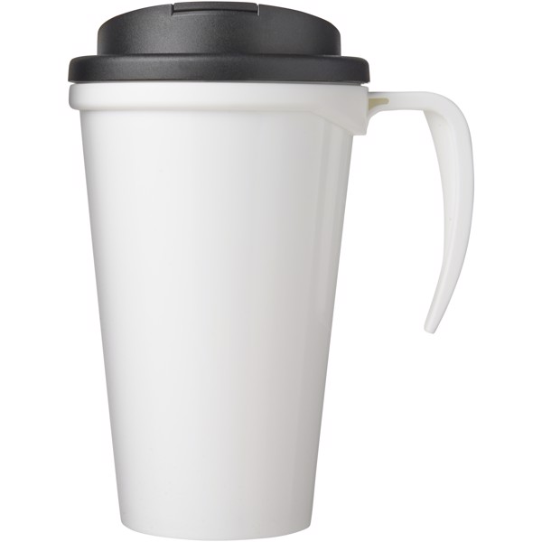 Termohrnček Brite-Americano Grande 350 ml s uzáverom odolným proti vyliatiu - Biela / Jednofarebná čierna