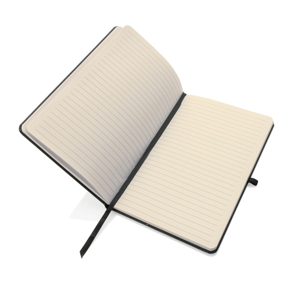 GRS Recycled leather hardcover notebook A5 - Grey