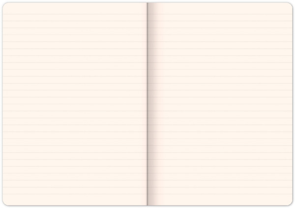 Notique Notes Vivella Classic Černý/Oranžový, Linkovaný, 15 x 21 cm