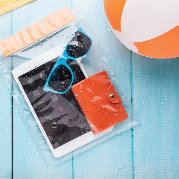 Waterproof Tablet Case Kirot - Orange / Transparent