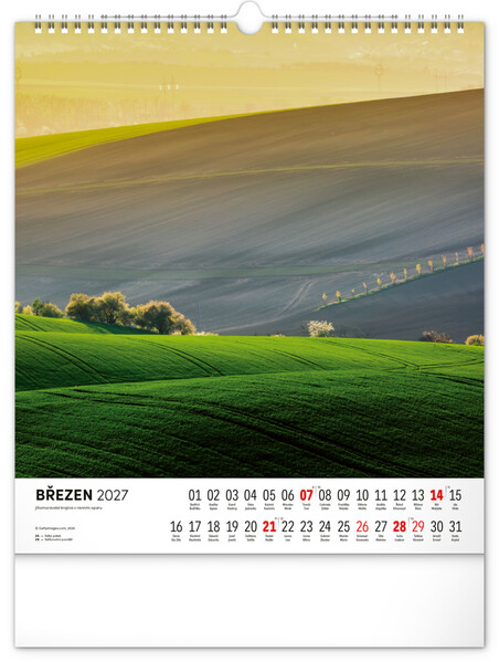 Notique Nástěnný Kalendář Toulky Moravskou Krajinou 2027, 30 x 34 cm