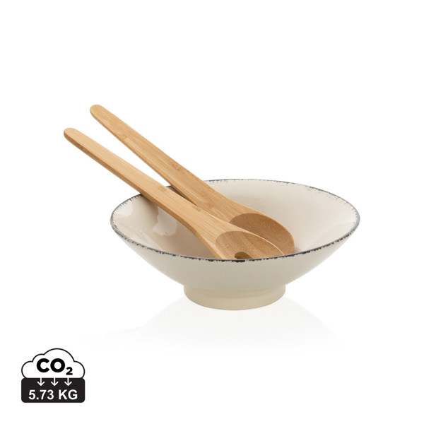 XD - Ukiyo salad bowl with bamboo salad server