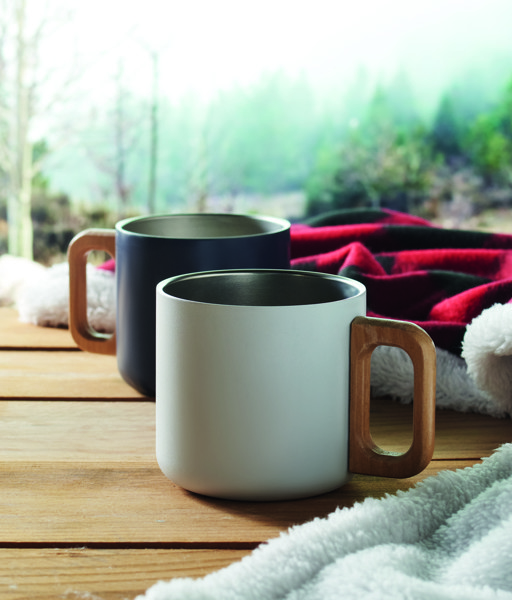 Doppelwandiger Becher 350 ml Acero - Weiß