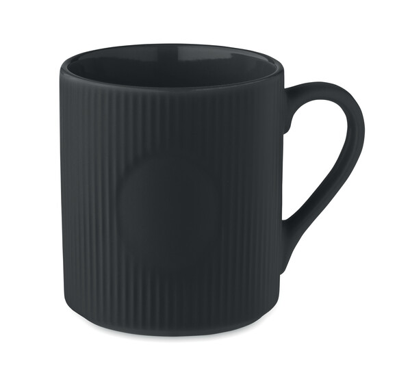 Hrnček s rebrovaním 340 ml Ribmug - Čierna