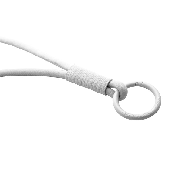 Lanyard con tubetto elastico Tubyard - Bianco