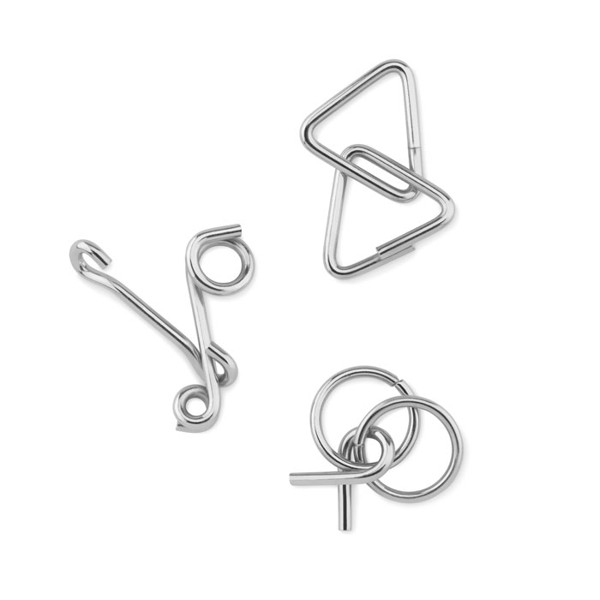Kovinski puzzle komplet Threenats, 3 kosi