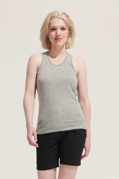 Sol's Justin Women - Racerback Tank Top - White / S