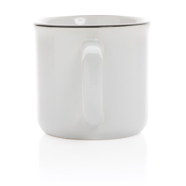 Vintage ceramic mug 280ml - White / White