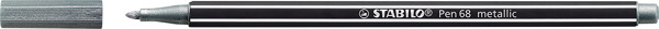 STABILO Pen 68 metallic stylo feutre, argent